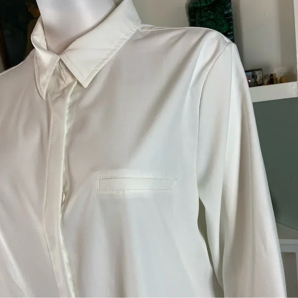 New NWT Modern Ambition White Button-Up Shirt Delightfully Technical Traveler L - Picture 7 of 15
